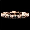 Image 1 : 14K Gold 9.15ctw Morganite & 1.50ctw Diamond Brace