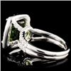 Image 2 : 14K Gold 7.23ct Tourmaline & 1.17ctw Diamond Ring