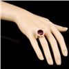 Image 3 : 18K Gold 11.15ct Rubellite & 1.26ctw Diamond Ring