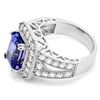 Image 2 : 14K Gold 5.00ct Tanzanite & 1.35ct Diamond Ring
