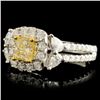 Image 2 : 18K Gold 1.42ctw Fancy Diamond Ring