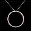 Image 1 : 14K Gold 2.80ctw Diamond Pendant