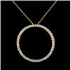 Image 1 : 14K Gold 2.80ctw Diamond Pendant