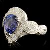 Image 2 : 18K Gold 3.56ct Sapphire & 1.38ctw Diamond Ring