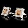 Image 2 : 14K Gold 0.45ctw Fancy Diamond Earrings