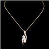 Image 2 : 14K Gold 0.52ctw Diamond Pendant