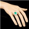 Image 3 : 18K Gold 3.72ct Emerald & 2.61ctw Diamond Ring