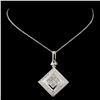 Image 2 : 18K White Gold 1.03ctw  Fancy Diamond Pendant