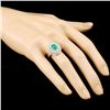 Image 3 : 18K Gold 0.66ct Emerald & 1.02ctw Diamond Ring