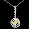 Image 1 : 18K Gold 1.17ctw Fancy Diamond Pendant