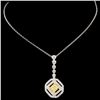 Image 2 : 18K Gold 1.17ctw Fancy Diamond Pendant