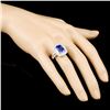 Image 3 : 18K Gold 4.22ct Tanzanite & 1.24ctw Diamond Ring