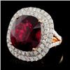 Image 2 : 18K Rose Gold 18.74ct Tourmaline & 2.37ct Diamond