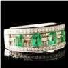 Image 3 : 18K Gold 1.05ct Emerald & 0.75ctw Diamond Ring