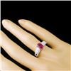 Image 3 : 14k White Gold 1.44ct Ruby & 0.42ctw Diamond Ring