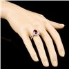 Image 3 : 14K Gold 3.53ct Ruby & 0.90ctw Diamond Ring