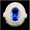 Image 1 : 18K Gold 4.02ct Tanzanite & 2.57ctw Diamond Ring