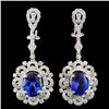 Image 1 : 18K Gold 6.66ctw Tanzanite & 3.31ctw Diamond Earri