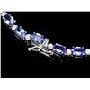 Image 2 : 14k Gold 23.00ct Tanzanite & 1.00ct Diamond Neckl