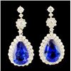 Image 1 : 18K Gold 7.97ct Tanzanite & 2.27ct Diamond Earring