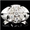 Image 1 : 14K White  Gold 1.30ctw Diamond Ring