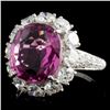 Image 2 : 18K White Gold 4.80ct Sapphire & 2.16ct Diamond Ri