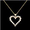 Image 1 : 14K Gold 0.74ctw Diamond Pendant