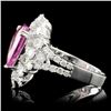 Image 3 : 18K W Gold 2.92ct Sapphire & 1.68ct Diamond Ring