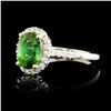 Image 2 : 14K Gold 1.58ct Tourmaline & 0.37ctw Diamond Ring