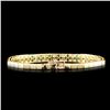 Image 2 : 14K Gold 0.32ctw Emerald & 0.24ctw Diamond Bracele