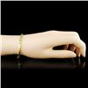 Image 3 : 14K Gold 0.32ctw Emerald & 0.24ctw Diamond Bracele