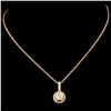 Image 2 : 14K Gold 0.69ctw Diamond Pendant