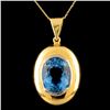 18K Gold 7.50ct Topaz Pendant