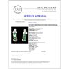 Image 3 : 14K Gold 0.48ct Emerald & 0.32ctw Diamond Earrings