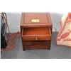 Image 2 : PAIR ROSEWOOD END TABLES W/1 DRAWER (18" X 18" X 20") (PAIR)