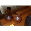 Image 2 : COLLECTION OF HAWAIIAN WOOD VASES, BOXES & TIKI (6 PCS)