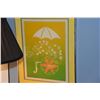 Image 2 : VINTAGE MID CENTURY INTAGLIO LITHOGRAPH TITLED "APRIL SHOWERS" BY ARTIST SUE MARIN, 57/200 (18" X 24