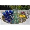 Image 1 : ASSORTED STEMWARE & TRAY (21 PCS)