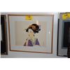 Image 1 : FRAMED JAPANESE BEAUTY PAINTING ON SILK; SIGNED (27" X 23")