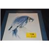 Image 1 : UNFRAMED BLUE MACAW PARROT PICTURE (16" X 19")