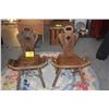 Image 1 : ANTIQUE WOODEN BIRTHING CHAIRS (PAIR)