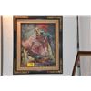 Image 1 : FRAMED OIL ON CANVAS, "MACAW PARROT"; SIGNED SHIRLEY RUSSELL (31" X 37 ")