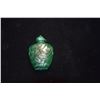 Image 1 : CHINESE MALACHITE SNUFF BOTTLE W/CARVED CRANE & PINE MOTIF