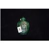 Image 2 : CHINESE MALACHITE SNUFF BOTTLE W/CARVED CRANE & PINE MOTIF