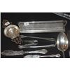 Image 2 : ASSORTED STERLING FLATWARE, TONGS, TEA STRAINER, CRACKER TRAY, ETC. (707.9 G) (30 PCS)