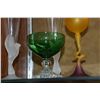 Image 3 : MIXED LOT: LALIQUE RING HOLDER, SASAKI CHAMPAGNE FLUTES, CANDLE HOLDER, VASE & DECANTER, ETC. (7 PCS