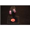 Image 1 : 18K WG RUBY & DIAMOND EARRINGS (20 MARQUIS CUT RUBBIES (APPROX. 3 4/5 CTS) & 20 SMALL SINGLE-CUT DIA