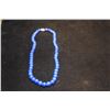 Image 2 : LAPIS LAZULI BEAD NECKLACE W/14K DIAMOND CLASP (23")