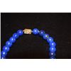 Image 3 : LAPIS LAZULI BEAD NECKLACE W/14K DIAMOND CLASP (23")