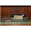 Image 3 : MIXED LOT: KNIVES, WOODEN CAR, SPIRIT DOLL & DESK SET (6 PCS)